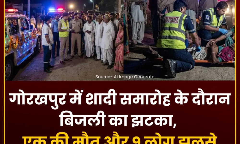 गोरखपुर में शादी समारोह के दौरान बिजली का झटका, एक की मौत और 9 लोग झुलसे